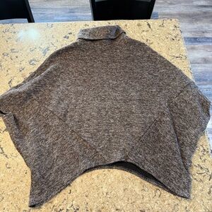 Brown Knit Poncho